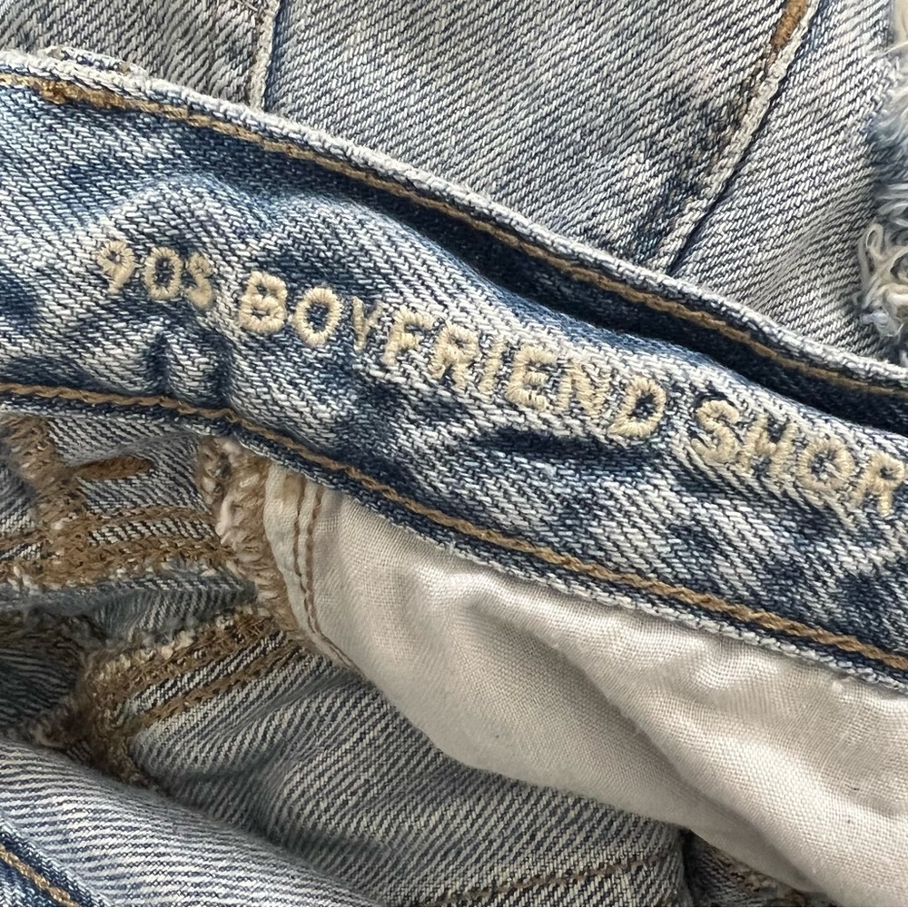 American Eagle 90's boyfriend shorts size 2 100% cotton destroyed high waist - Picture 4 of 5